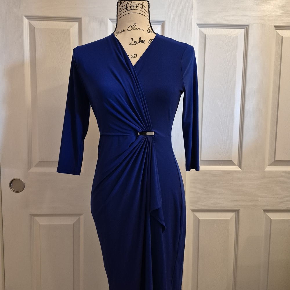 Chic Long Sleeve Blue Dress